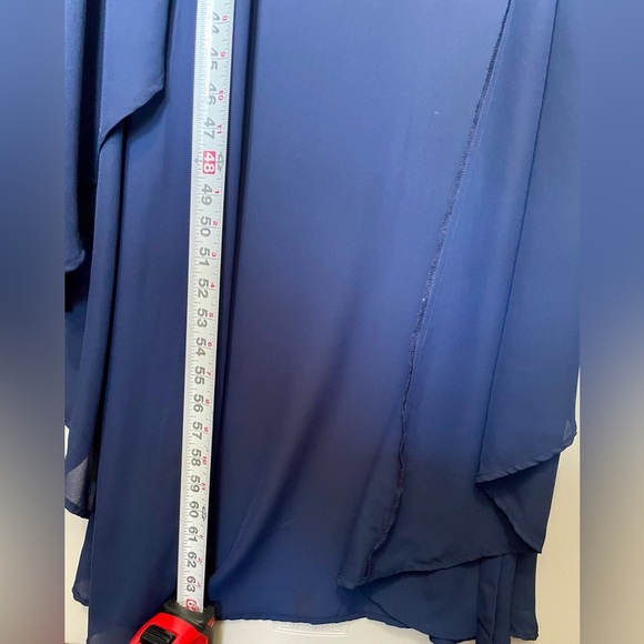 Show Me Your MuMu Blue Pleated A-Line Wrap Maxi Large Dress Special Occasion EUC - Picture 6 of 9